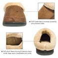 thumbnail image 3 of Needbo Men's Slippers Memory Foam Suede Plush Shearling Lined Warm Winter Indoor Outdoor Clog Bedroom House Slippers Slip on Shoes Dark Brown, Size 8-8.5, 3 of 6