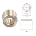 thumbnail image 3 of Uxcell 1/4" x 1/2" x 3/8" Sleeve Bearings Wrapped Oilless Bushings Cast Brass, 3 of 5