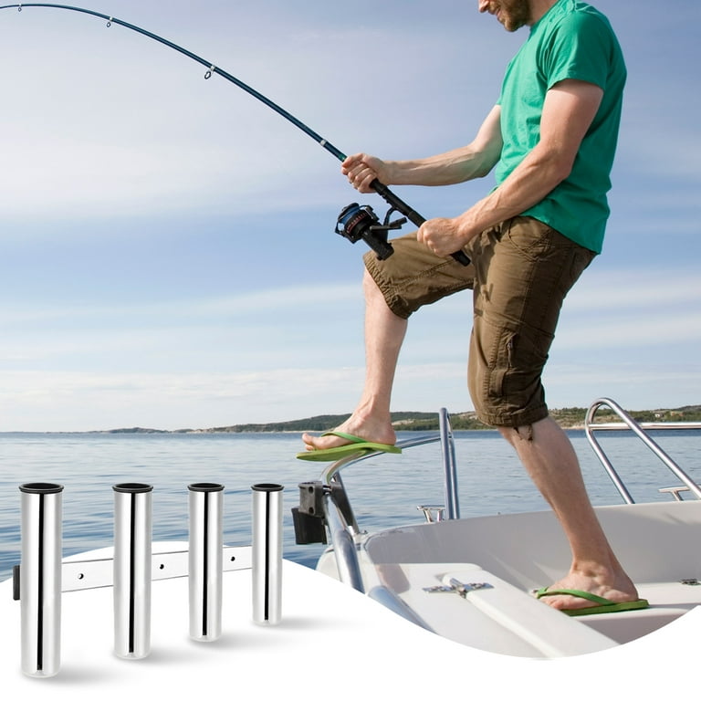 Stainless 4 Tube Fishing Rod Holder Side\-mounted Wall\-mounted