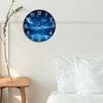 thumbnail image 6 of Kurmntregon Night Moon Wall Clock Starry Sky Wooden Non Ticking Silent Quartz Bedroom Living Room Office Gym Bathroom Patio Decor Decorative Clocks Shop Hotel Round 10", 6 of 7