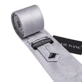 thumbnail image 4 of Set de Corbata Clásica de Seda Barry.Wang para Hombre con Pañuelo de Bolsillo, 4 of 5