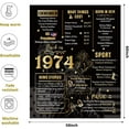 thumbnail image 3 of Back in 1984 Birthday Poster Blanket for Women Men, Black Gold 40th Birthday Gifts Idea for Mom Dad Grandpa Grandma Uncle Aunt, 40 Year Old Soft Throw Blanket 50" × 60" for Bed Sofa, 3 of 5