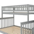 thumbnail image 5 of EUROCO Twin over Full Bunk Bed with Storage Shelves for Kids, Storage Staircase for Kids Teens Adults, Gray, 5 of 9