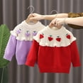thumbnail image 4 of Esaierr Toddler Kids Knitted Sweater for Girls Boys,Newborn Pullover Knite Tops Fall Winter Outfits 9M-6Y Round Neck Long Sleeve Baby Knitting Sweater, 4 of 8