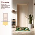 thumbnail image 3 of ODIKA 5'x7' Machine Washable Non-Slip Area Rug, Wild Tiger Motif with Boho Botanical Flourishes and Artistic Leaf Detailing High Traffic Rug, Green, 281155, 3 of 7
