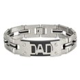 thumbnail image 4 of Stainless Steel Bracelet Links Link, Other Men's 15.42 mm 9 in Chisel Brushed and Polished Black IP-plated DAD, 4 of 6