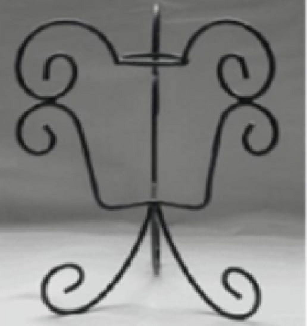 11.25" Black Swirled Outdoor Patio Stand for Garden Gazing Balls