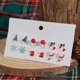 thumbnail image 1 of Juego de pendientes de combinación de Navidad para mujer, aretes de tuerca de circón brillante, árbol de Navidad, copo de nieve, Santa Claus, joyería de fiesta, 6 pares, 1 of 5