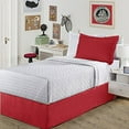 thumbnail image 2 of Luxury Hotel Microfiber Kid's Tailored Style Bed Skirt with Classic 14 Inch Drop Length, Twin, Red, 2 of 4