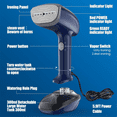 thumbnail image 6 of Powerful Handheld Fabric Steamer - 1800W with Fast Ceramic Heat-Up Plate, 2-In-1 Ironing & Wrinkle Remover,US Plug White, 6 of 9