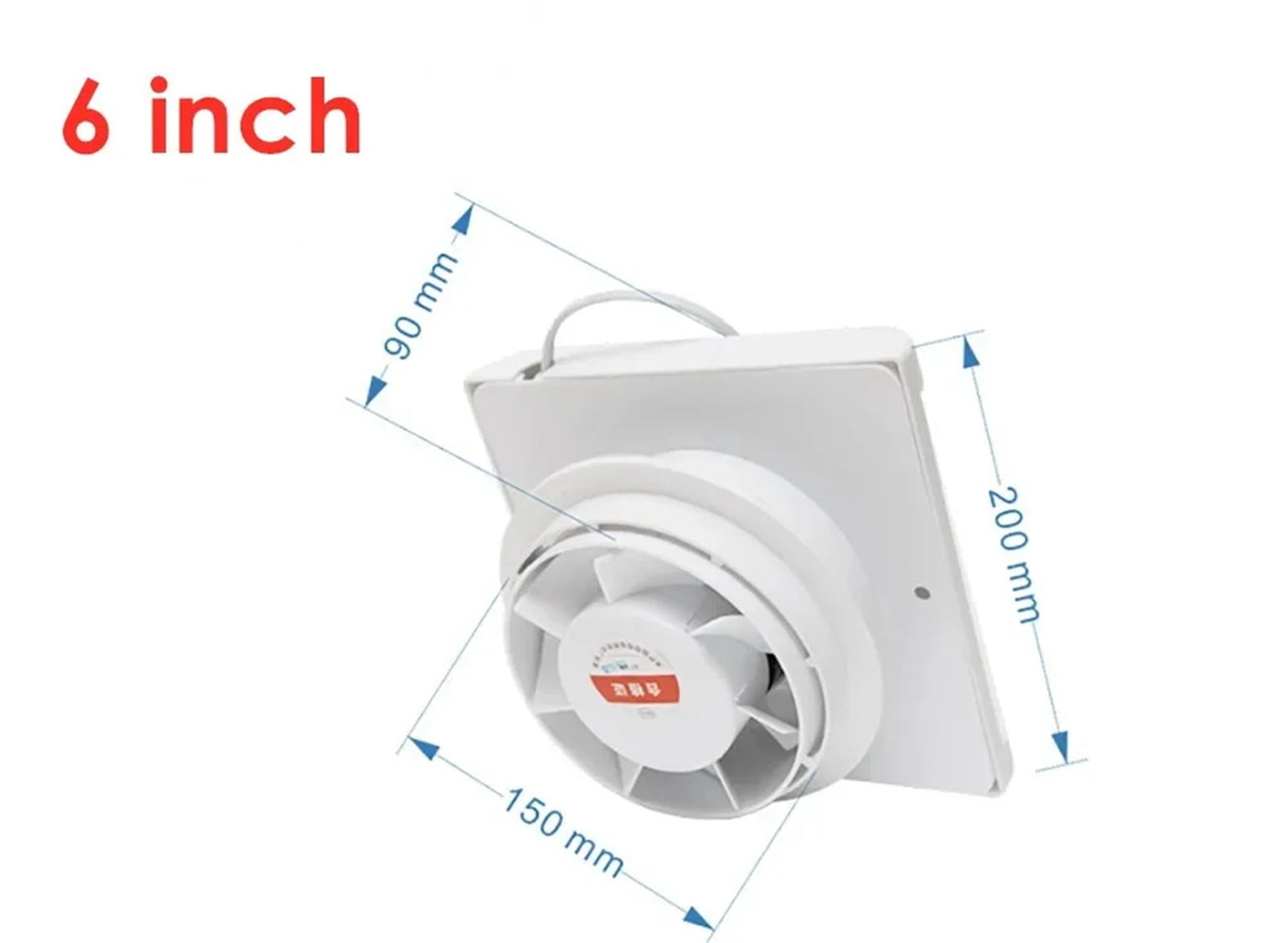 4 Inch 6 Inch Mute Bathroom Extractor Exhaust Fan Kitchen Toilet Wall Window Ventilation Fans With Power Cable ,Easy Installation
