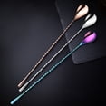 thumbnail image 3 of Xinyolin Stirring Spoon Long Handle Mixing Spoon Easy to Clean Smooth Surface Stainless Steel Dessert Spoon for Home, 3 of 8