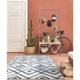 thumbnail image 2 of Vienna 3x5    Geometric  Shaggy Area Rug  G3716 in White Grey, 2 of 6