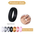 thumbnail image 4 of Avaner Silicone Wedding Ring for Women: 7 Pack 6mm Width Breathable Air Grooves Silicone Rubber Wedding Engagement Bands Valentine's Day Gift(Size 11,7Colors), 4 of 8