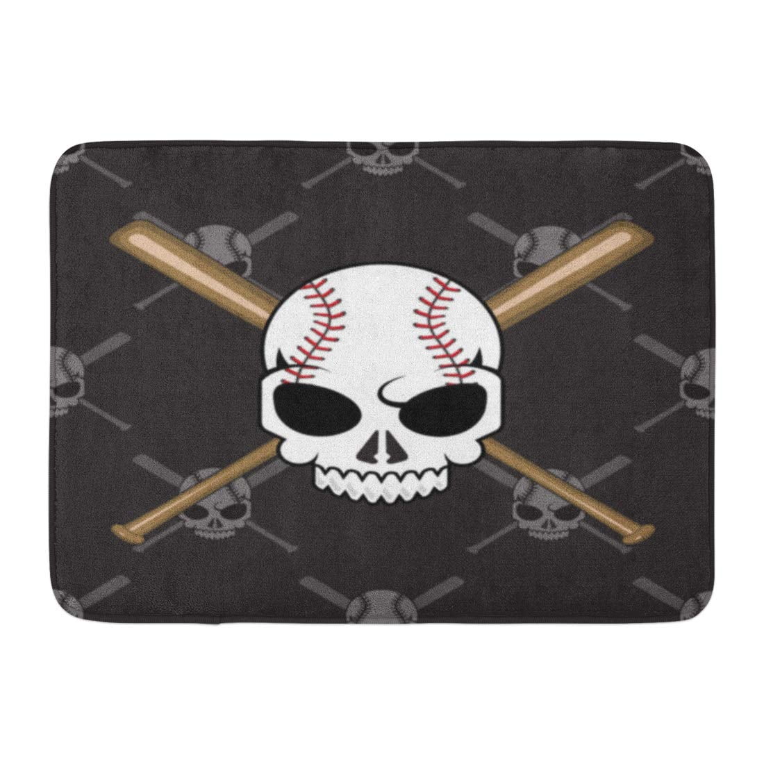 Godpok Bones Pirates Jolly Roger Baseball Bats Skeleton Rug