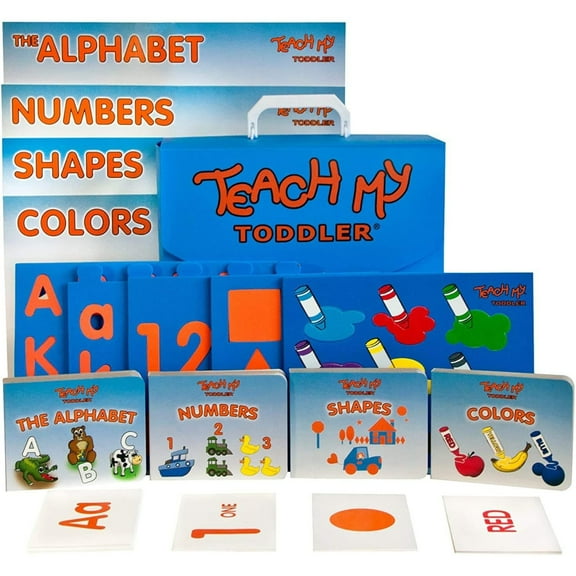 Teach My: Learning Kit - Toddler - Screen Free Set, Alphabet-Numbers-Shapes-Colors, Storage Case, Guided Child Development, 20 Mins A Day, Ages 18mo 
