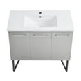 thumbnail image 4 of Annecy 36 Single, Brushed Grey, Two Doors, One Drawer, Bathroom Vanity, 4 of 13