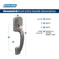 thumbnail image 2 of Front Entry Handleset with Left Handed Delfayo Door Lever Lower Half Grip  Satin Nickel, 2 of 7