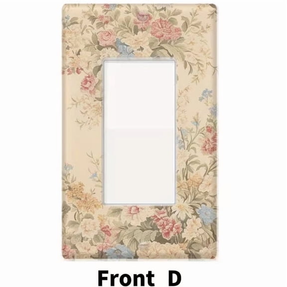 Vintage Wildflower Decorative Wall Plate - Elegant Light Switch & Socket Cover for Standard Switches