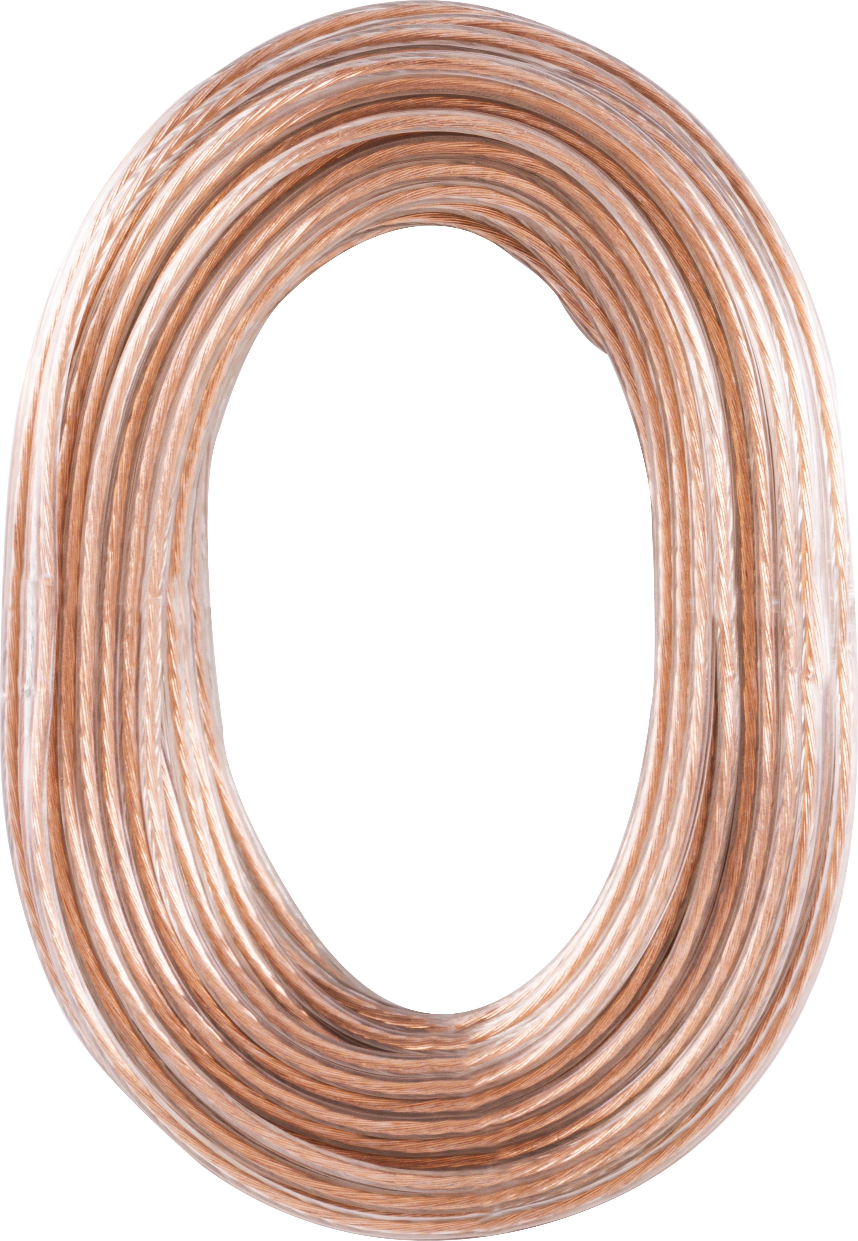 onn. 30' Direct Connection Speaker Wire, Clear