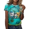 thumbnail image 3 of The Octonauts Womens T-Shirt Round Neck Short Sleeve Tee Shirts Summer Breathable Tops Blouse 2XL, 3 of 8
