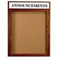 thumbnail image 5 of Aarco Products CBC3624RH 1-Door Enclosed Bulletin Board with Header - Cherry, 5 of 6
