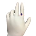 thumbnail image 3 of AoneJewelry 0.85 Carat Oval Shape Created Tanzanite and Diamond Ring In 10K Solid Rose, White & Yellow Gold, 3 of 5