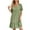 Green, variant on Spring Sale 2024!Hontri Womens Dresses Summer Dress Women's Linen Dresses Casual T Shirt Dress Short Sleeve V Neck Midi Dress A Line Green,Xxl
