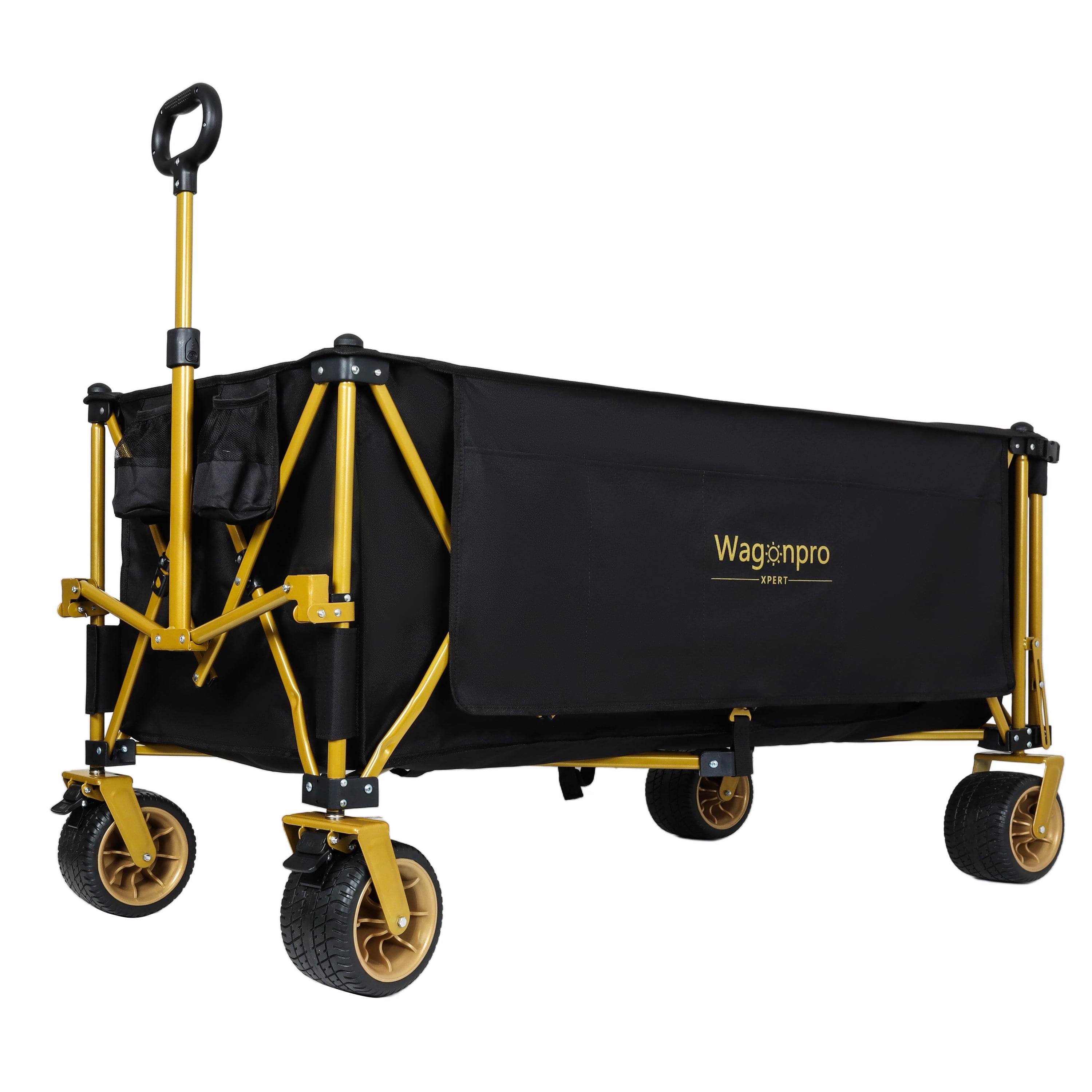 67.5in Extra Long Heavy Duty Beach Wagon with Opened Tailgate, 480lbs Capacity Utility Cart with 7" All-Terrain Wheels, Patented Ultra-Stable Frame, No Assembly Needed, Black