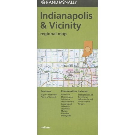 Rand mcnally indianapolis & vicinity, indiana regional map - folded map: