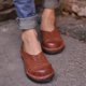 thumbnail image 5 of Zapatos de plataforma de tacón plano casuales de manga cómoda retro de color sólido para mujer Wmkox8yii  FOPL2126, 5 of 7