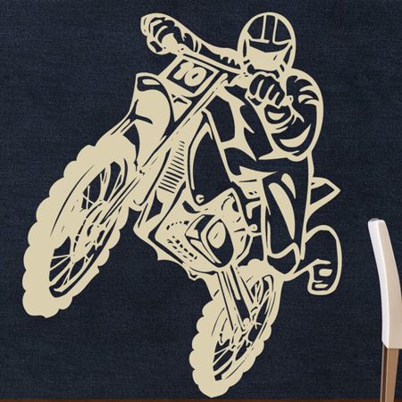 Modern Gold Machine - Style and Apply Motocross Wall Decal