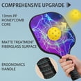 thumbnail image 2 of Pickleball Paddles Set Of 2, Fiberglass Surface, Thunder, Speed Print, 4 Balls & Bag, 2 of 5
