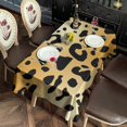 thumbnail image 2 of Gold and Black Of Leopard Print Rectangle Tablecloth 60"x102",Waterproof Polyester Rectangle Table Cloth, Wipeable Spillproof Polyester Tablecloth for Dining, Camping, Indoor and Outdoor, 2 of 6