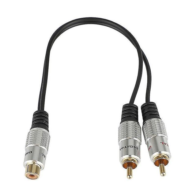 Bluelans 2 Rca macho a 1 Cable adaptador divisor hembra/cable dividido de Audio para subwoofer