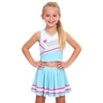 thumbnail image 2 of XIMIN Kid Girls Sweetheart Cheerleader Uniform Dress Up Outfit Costume, Cheerleading Uniform Outfit for Sports Games & Party Birthday Gift, 2 of 3
