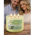 thumbnail image 3 of Eucalyptus Jasmine Lavender ted Candle | 3 Wick Large Soy Candle for Home 15.8oz | Calming Aromatherapy Spa Candle | Strong t, Long Lasting, Clean Burn | Stress Relief Gift for Women & Men, 3 of 3