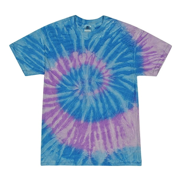 Tie Dyes Men's Tie Dyed Performance Short Sleeve Tshirt H1000Spiral