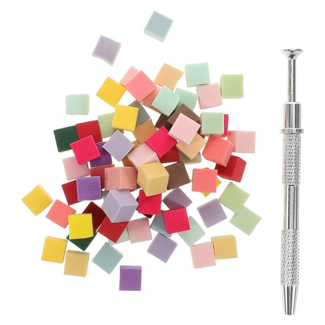 1 juego de esponjas para uñas con 4 garras de metal y mini bloques de esponjas reemplazables para decoración de uñas, herramientas para decoración de uñas, accesorios para uñas