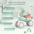 thumbnail image 6 of Sejoy Baby Balance Bike, Toddler Baby Bicycle with 4 Wheels for 10-36 Months, Adjustable Handlebar Baby Outdoor Bike Riding Toy, First B-day Gift, 6 of 9