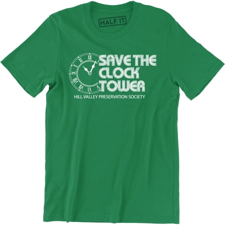 Save The Clock Tower Hill Valley Preservation Society Men s Tee Shirt