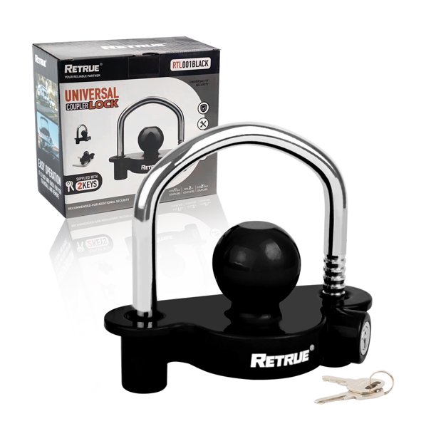 RETRUE Universal Coupler Lock Trailer Locks Ball Hitch Trailer Hitch