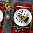 thumbnail image 3 of Christmas Placemats Set of 4 Green Red Plaid Placemats Heat Resistant Non-Slip Dining Placemats Washable Table Mats for Home Kitchen Décor, 3 of 5