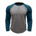 thumbnail image 4 of Fjofpr Mens Shirts Long Sleeve Casual Raglan Shirts for Men Long Sleeve Man Color Match Return To The Ancients Round Neck Hoodie, 4 of 6