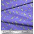 thumbnail image 2 of Pomme Coton Violet Tissu Imprimé Crocodile Visage & Poisson Océan 1 Yard 56 Inch Wide, 2 of 3