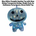 thumbnail image 2 of Blue Glitter Pumpkin Squishy Toy with Slow Rising Transparent Design, Single Pack, for Halloween Party Favors, Relaxation Toy, 2 of 3