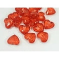 thumbnail image 6 of U8MO 50 Transparent Color Acrylic Faceted Heart Charm Beads 18mm Various Pink Red -Red, 6 of 8