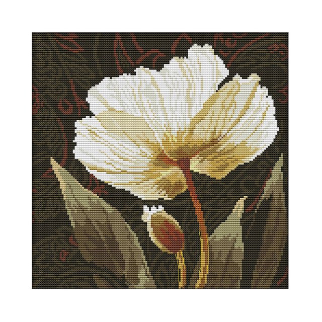 Flores Kits de bordado de punto de cruz 14CT Estampado Trabajo hecho a mano Cuadro de pared Artesanía FLhrweasw Nuevo