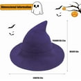 thumbnail image 2 of Halloween Witch Hat for Women Wide Brim Foldable Halloween Wool Hats for Party Cosplay Costume Accessory, 2 of 10