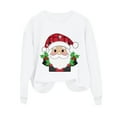 thumbnail image 3 of Christmas Sweatshirts for Women Retro Santa Claus Graphic Long Sleeve Crew Neck Shirt Xmas Pullover Tops, 3 of 5